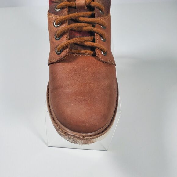 Timberland Women's Boots Size 8 Brown Leather Pendleton Bramhall Plaid Flannel - Picture 5 of 10